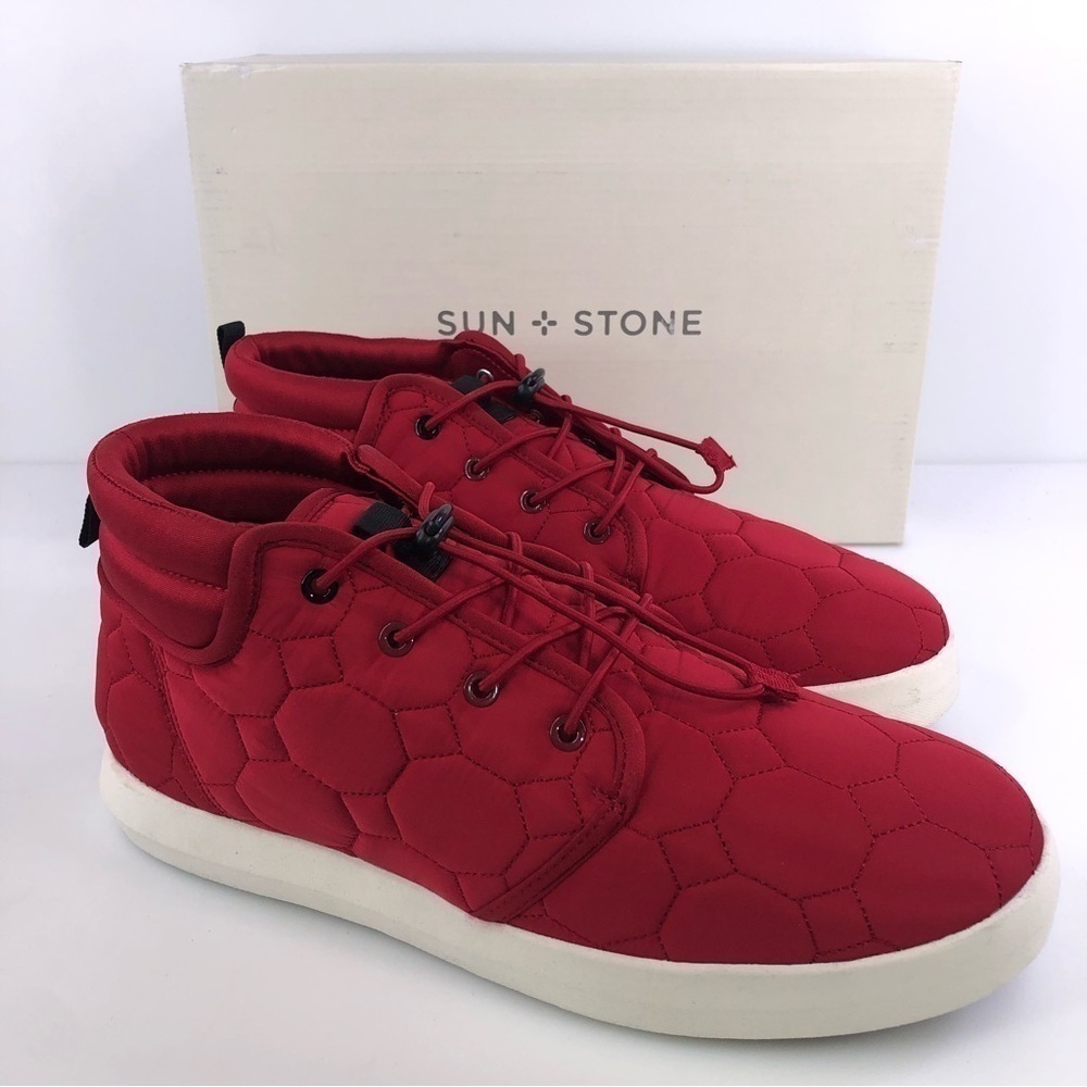 Sun Stone Fin Quilted Lace-Up Puffer Mens Boots, Size 11M